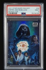 2021 Topps Chrome Star Wars Galaxy #48 Empire and Rebellion Refractor PSA 9 picture