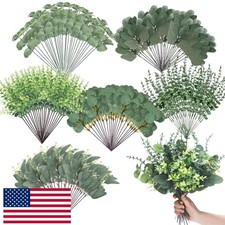 Ceenna 300 Pcs 6 Kind Mixed Eucalyptus Leaves Stem Bulk Artificial Greenery picture