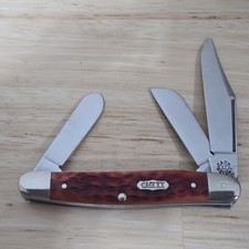 Vintage 1998 Case XX Select Stockman (6347 SS) Red Bone  picture