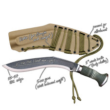 British Gurkhas Brunei jungle training 11inch LAHURE Khukuri, kydex sheath, KHHI picture