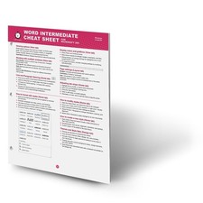 Word Intermediate Cheat Sheet for Microsoft 365: Formatting, Mailings, Reference picture