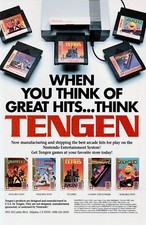 1987 TENGEN Video Game PRINT AD WALL ART - GAUNTLET TETRIS PAC-MAN NINTENDO NES picture