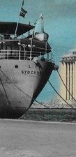 RPPC Veracruz Mexico Old Lighthouse L. Stockholm Ship Real Photo Postcard picture