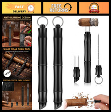 2 Pack Cigar Draw Enhancer Tool & Nubber, Waterproof 2-in-1 Cigar Poker, Keychai picture