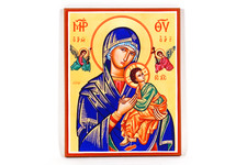 Monastery Icons Mary Baby Jesus Orthodox 8x10 Wood Lacquered Icon Plaque picture