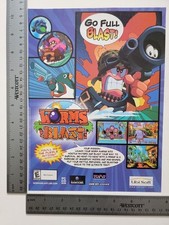 Worms Blast Advertisement Original Print Ad / Poster Game Gift Art picture