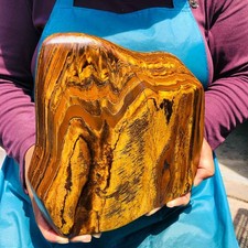 9.19LB Natural Tiger Eye Free Form Stone Mineral Quartz Crystal Reiki Healing picture