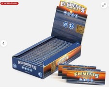 ELEMENTS 25 PACK 1 full BOX ELEMENTS 1 1/4  ULTRA THIN RICE ROLLING PAPERS picture