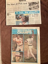 Chicago Tribune Sports Sections October 5, 1983 - Chicago White Sox playoffs picture