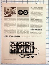 1960s Lockheed Digital Techniques Computer Abacus Ad Magazine Page picture