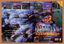 1998 Deadlock II Shrine Wars PC Original Advertisement / Retro Promo v1 picture