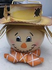 Metal Scarecrow Candle Lantern W/hanger, Vintage 1980's. 7