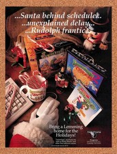 1994 Lemmings PC Games Holiday Original Advertisement / Retro Promo v1 picture