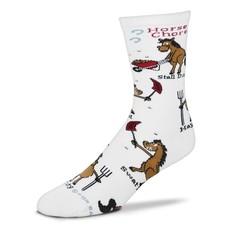 Horse Adult Socks HORSE CHORES Womens size Medium 6-10 picture