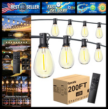 200FT Outdoor String Lights with 76+2 S11 LED Bulbs, Waterproof Dimmable Patio L picture