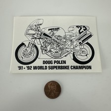 Doug Polen Ducati World Superbike Champion 91-92 Sticker Fast By Ferracci Decal picture