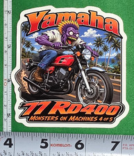 1977 Yamaha RD400 9x9cm Durable Die-Cut Vinyl Sticker 4 of 5 picture