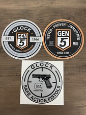 Glock OEM authentic Sticker Decal 3-pack picture