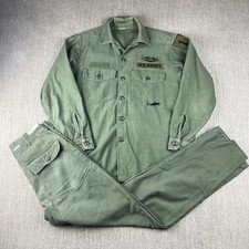 VTG Vietnam 60's OG-107 Sateen Uniform Set M Baker Pants Size 30x33 (28x30) READ picture