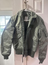 VTG Military Flight Jacket Green CWU-45/P Cold Weather Aramid Flyers Jacket L picture