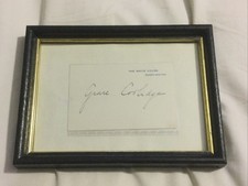Autograph Grace Coolidge First Lady White House card￼ picture