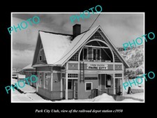 Park City Utah The Railroad Depot Station c1950 Old Large Historic Photo picture