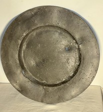 Rare 17thC Scottish Pewter Charger 18” David Inglis Edinburgh Antique c1690 picture