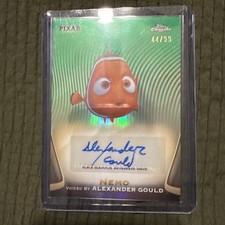 2025 Topps Chrome Disney NEMO Green Auto  /99 Voice Actor Alexander Gould picture