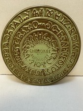 Vintage Frankoma Pottery Trivet Sequoyah Cherokee Alphabet 1828 picture