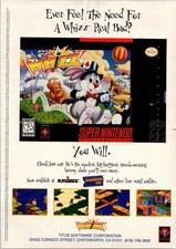 Titus Software Whizz Super Nintendo Print Ad Vintage 1994 Video Game picture