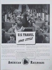 1942 Vintage American Railroads, US Army Transported To Battlefront Print Ad picture