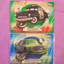 Topps Chrome Cars 2006 Lot 2 Cards #26 Sheriff 45/99 #27 Chick Hicks 127/150 picture