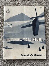 Atari Steel Talons Operator’s Manual 1st Printing Original  picture
