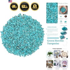 Howlite Turquoise Tumbled Chips Stone Crushed Pieces Irregular Shaped Stones ... picture