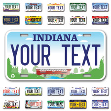 Custom state License Plates with personalized text Car 12x6- Moto 7x4 - Bike 6x3 picture