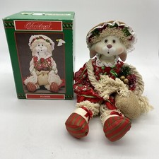VTG 90s House Of Lloyd Flossie Christmas Bunny Doll Box Holiday Cottagecore Y2K picture