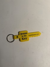 Vntg Jesus Is The Key Hopeful Baptist Keychain Lake City FL Plastic Fob Church picture
