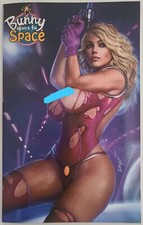 BUNNY GOES TO SPACE #1 - BATTLE TORN SUIT  TRADE COVER - SHIKARII - LTD SOLD OUT picture