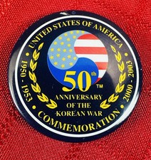 2003 US 50th Anniversary Korean War Commemoration Pin Button Badge 1950-1953 picture
