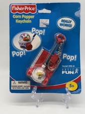 Fisher Price Corn Popper Keychain Vintage Mattel 2000 New In Package Sealed 3920 picture