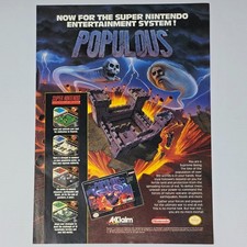 Populous Super Nintendo SNES Supreme Being Print Ad/Poster picture