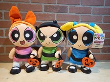PowerPuff Girls Halloween Side Stepper Plush Complete Set of Three NEW with Tags picture