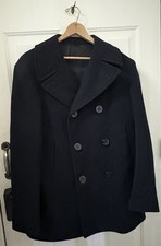 Vtg 1961 US Navy Wool Peacoat 38R MINT Corduroy Pockets USN Vietnam Era picture