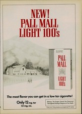 1978 Vtg Print Ad Pall  Mall Lights Cigarettes Farmhouse Mountains Biking Kids  picture