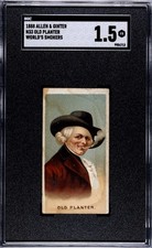 1888 Allen & Ginter World's Smokers (N33) Old Planter Card Graded SGC 1.5 FR picture