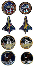 NASA..Columbia...Lunar Landing... STS-1 Shuttle..Apollo 11 ..Patches + Stickers picture