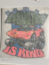1967 CHEVROLET CORVETTE VINTAGE BIG DADDY RAT FINK IRON ON TRANSFER T SHIRT picture