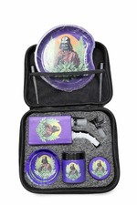 Portable Glass Smoking Accessory Kit w/ Protective Case – Artistic Design picture