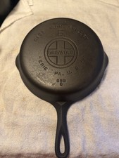 Vintage GRISWOLD Cast Iron SKILLET Frying Pan # 6 LARGE BLOCK LOGO - Ironspoon picture
