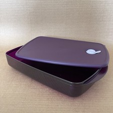 Tupperware Vent N Serve Microwaveable Large Shallow 6 Cup #3381 Purple New picture